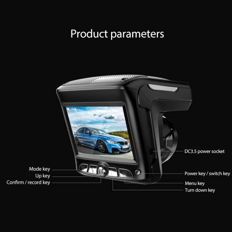 MSY-301 Car DVR Camera + Radar Detector 2.4 inch Screen FHD 1080P, Support GPS / TF Card / G-Sensor / Loop Recording - Car DVRs by PMC Jewellery | Online Shopping South Africa | PMC Jewellery | Buy Now Pay Later Mobicred