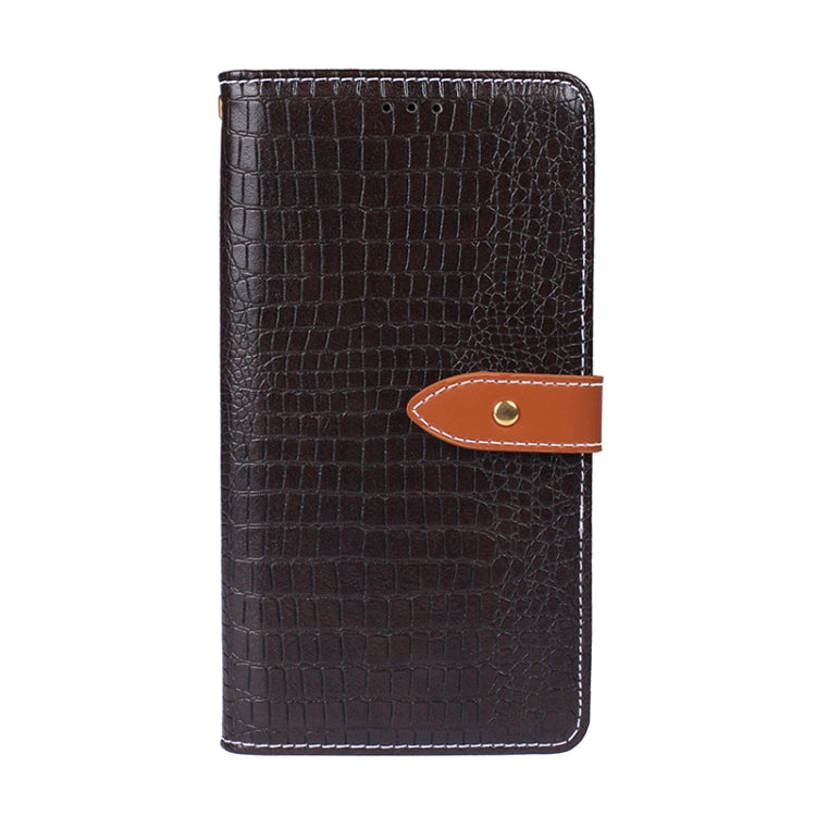 For Umidigi A9 idewei Crocodile Texture Horizontal Flip Leather Case with Holder & Card Slots & Wallet(Dark Brown) - More Brand by idewei | Online Shopping South Africa | PMC Jewellery | Buy Now Pay Later Mobicred