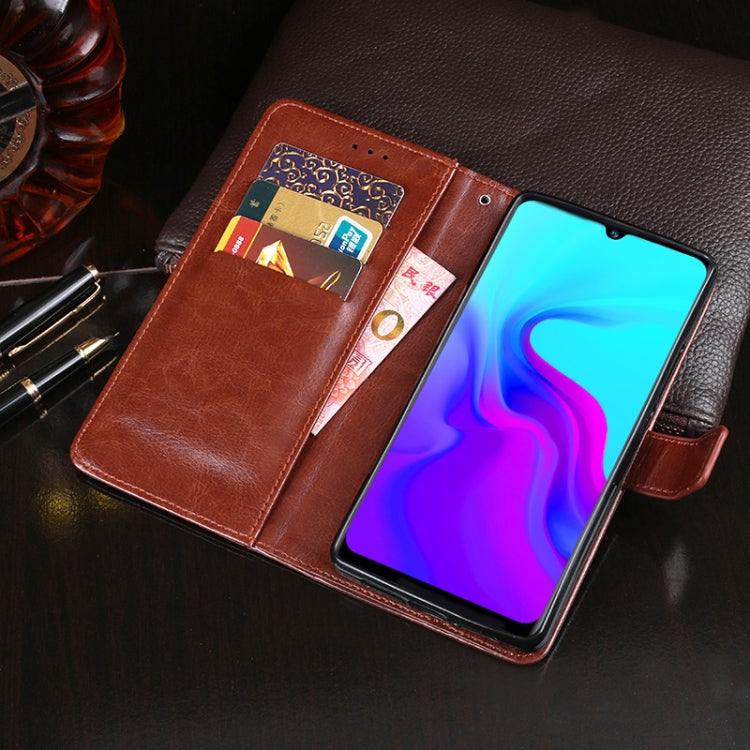 For Blackview A80S idewei Crazy Horse Texture Horizontal Flip Leather Case with Holder & Card Slots & Wallet(Black) - More Brand by idewei | Online Shopping South Africa | PMC Jewellery | Buy Now Pay Later Mobicred