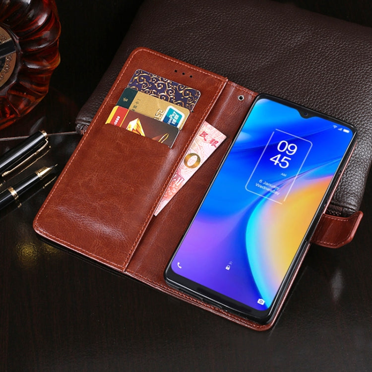 For TCL 20 SE idewei Crazy Horse Texture Horizontal Flip Leather Case with Holder & Card Slots & Wallet(Brown) - More Brand by idewei | Online Shopping South Africa | PMC Jewellery | Buy Now Pay Later Mobicred