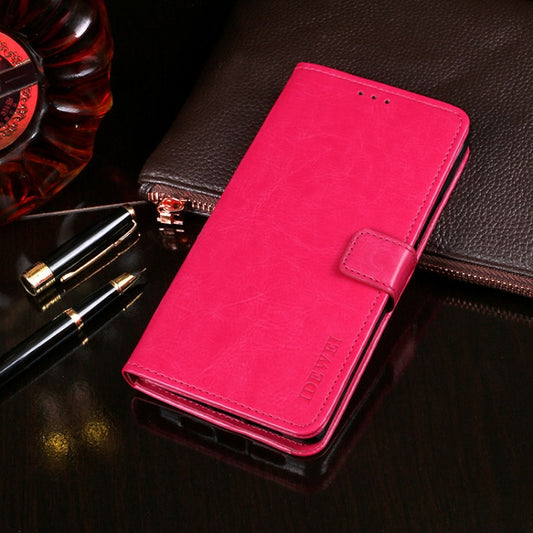 For TCL 20 SE idewei Crazy Horse Texture Horizontal Flip Leather Case with Holder & Card Slots & Wallet(Rose Red) - More Brand by idewei | Online Shopping South Africa | PMC Jewellery | Buy Now Pay Later Mobicred