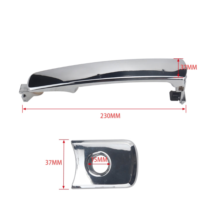 2 PCS A5850 Car Outside Door Handle 80640-CA000/12 for Nissan - Door Handles by PMC Jewellery | Online Shopping South Africa | PMC Jewellery