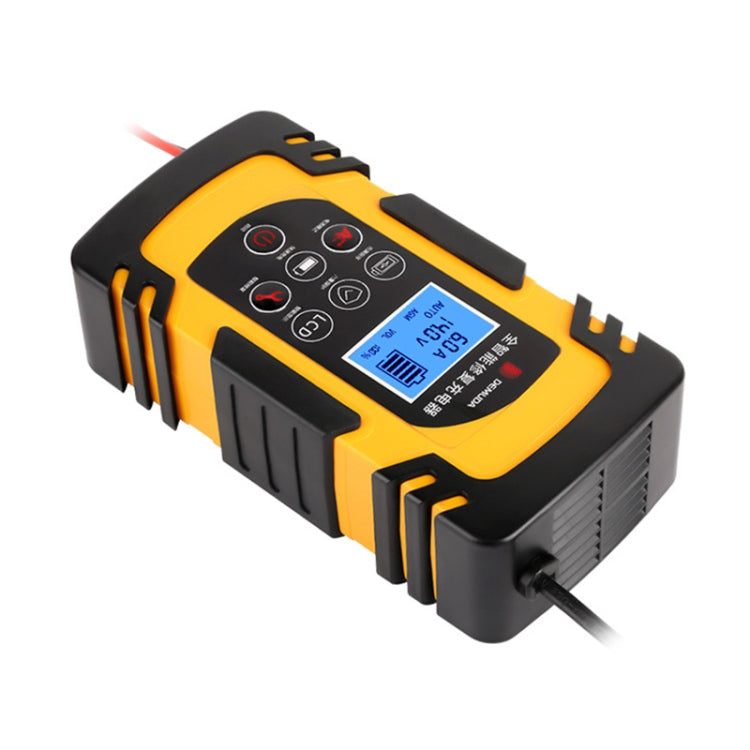 DEMUDA DC-80 Car Battery Charger 12V/24V Intelligent Pulse Repair Type Lead-acid Battery, Plug Type:US Plug(Yellow) - Battery Charger by PMC Jewellery | Online Shopping South Africa | PMC Jewellery | Buy Now Pay Later Mobicred