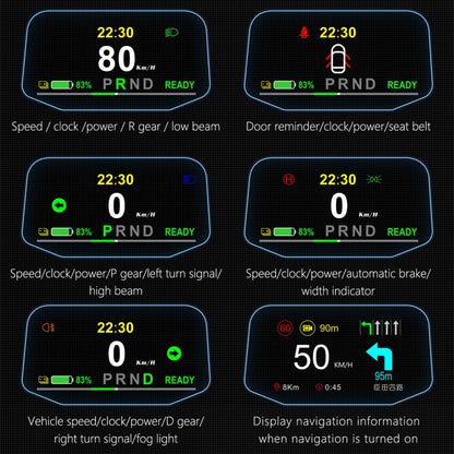 T1 5.1 inch Car HUD Head-up Display Overspeed Alarm / Remaining Battery Percentage Display for Tesla Model 3 / Y - Head Up Display System by PMC Jewellery | Online Shopping South Africa | PMC Jewellery | Buy Now Pay Later Mobicred