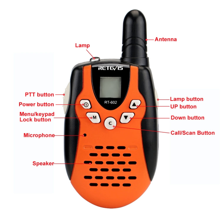 1 Pair RETEVIS RT602 0.5W EU Frequency 446.00625-446.09375MHz 8CHS Handheld Children Walkie Talkie, EU Plug - Children by RETEVIS | Online Shopping South Africa | PMC Jewellery | Buy Now Pay Later Mobicred