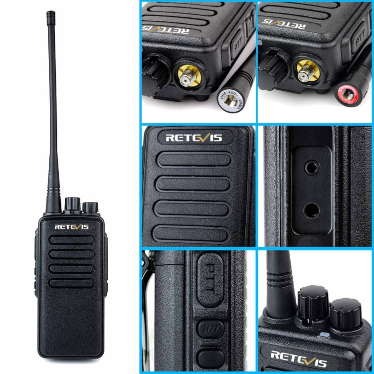 RETEVIS RT1 10W UHF 400-520MHz 16CH Handheld Walkie Talkie, US Plug - Handheld Walkie Talkie by RETEVIS | Online Shopping South Africa | PMC Jewellery | Buy Now Pay Later Mobicred