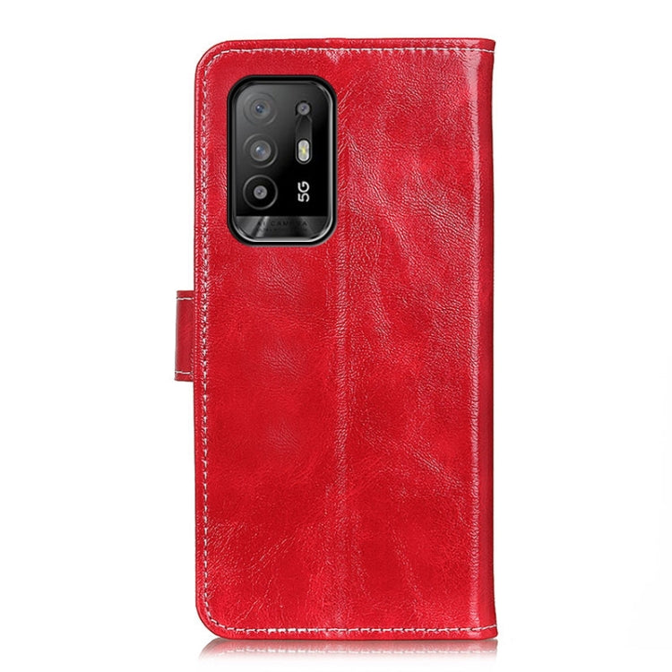 For OPPO F19 Pro+ 5G / Reno5 Z / Reno6 Z Retro Crazy Horse Texture Horizontal Flip Leather Case with Holder & Card Slots & Photo Frame & Wallet(Red) - OPPO Cases by PMC Jewellery | Online Shopping South Africa | PMC Jewellery | Buy Now Pay Later Mobicred