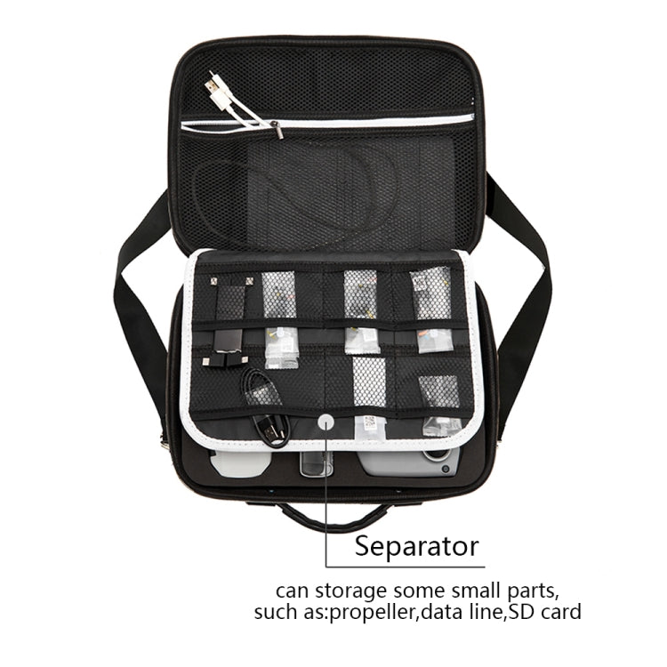 Portable Single Shoulder Storage Travel Carrying Cover Case Box with Baffle Separator for DJI Air 2S(Black + Red Liner) - Backpacks & Bags by PMC Jewellery | Online Shopping South Africa | PMC Jewellery | Buy Now Pay Later Mobicred