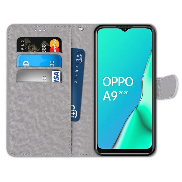 For OPPO A9 (2020) / A5 (2020) / A11X / A11 Coloured Drawing Cross Texture Horizontal Flip PU Leather Case with Holder & Card Slots & Wallet & Lanyard(Colorful Clouds) - OPPO Cases by PMC Jewellery | Online Shopping South Africa | PMC Jewellery | Buy Now Pay Later Mobicred