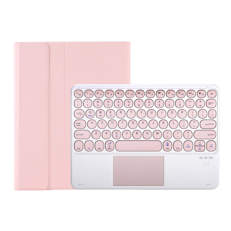 YT11B-A Detachable Candy Color Skin Feel Texture Round Keycap Bluetooth Keyboard Leather Case with Touch Control For iPad Pro 11 inch 2020 & 2018(Pink) - For iPad Pro by PMC Jewellery | Online Shopping South Africa | PMC Jewellery