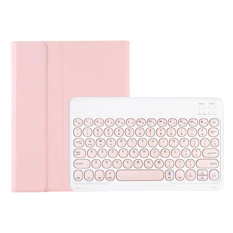 YT07B Detachable Candy Color Skin Feel Texture Round Keycap Bluetooth Keyboard Leather Case For iPad 9.7 inch 2018 & 2017 / Pro 9.7 inch / Air 2 / Air(Pink) - Universal by PMC Jewellery | Online Shopping South Africa | PMC Jewellery