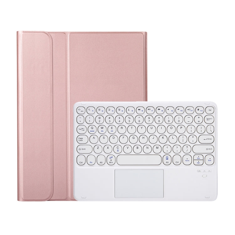 YA098B-A Detachable Lambskin Texture Round Keycap Bluetooth Keyboard Leather Tablet Case with Touch Control & Pen Slot & Stand For iPad Air 4 10.9 inch (2020) / Pro 11 inch (2020) & (2018)(Rose Gold) - Universal by PMC Jewellery | Online Shopping South Africa | PMC Jewellery