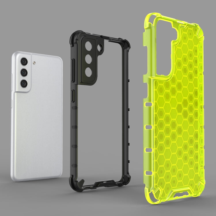 For Samsung Galaxy S21 FE Shockproof Honeycomb PC + TPU Case(Green) - Galaxy Phone Cases by PMC Jewellery | Online Shopping South Africa | PMC Jewellery | Buy Now Pay Later Mobicred