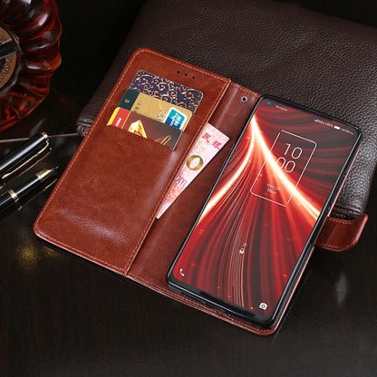 For TCL 10 5G UW idewei Crazy Horse Texture Horizontal Flip Leather Case with Holder & Card Slots & Wallet(Red) - More Brand by idewei | Online Shopping South Africa | PMC Jewellery | Buy Now Pay Later Mobicred