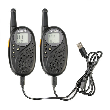 1 Pair RETEVIS RT-35 0.5W EU Frequency 446MHz 8CHS Children Handheld Walkie Talkie(Black) - Children by RETEVIS | Online Shopping South Africa | PMC Jewellery | Buy Now Pay Later Mobicred