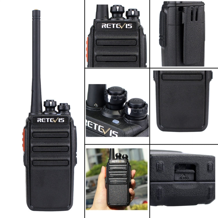 1 Pair RETEVIS RT24 EU Frequency PMR 446/400-470MHz 16CHS Two Way Radio Handheld Walkie Talkie, EU Plug(Black) - Handheld Walkie Talkie by RETEVIS | Online Shopping South Africa | PMC Jewellery | Buy Now Pay Later Mobicred