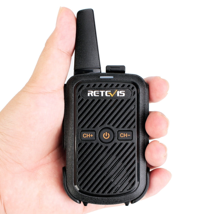 RETEVIS RT15 400-470MHz 16CHS Mini Two Way Radio Walkie Talkie, EU Plug(Black) - Handheld Walkie Talkie by RETEVIS | Online Shopping South Africa | PMC Jewellery | Buy Now Pay Later Mobicred