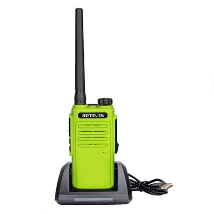 RETEVIS RT47 16CHS IP67 Waterproof FRS Two Way Radio Handheld Walkie Talkie, US Plug(Green) - Handheld Walkie Talkie by RETEVIS | Online Shopping South Africa | PMC Jewellery | Buy Now Pay Later Mobicred