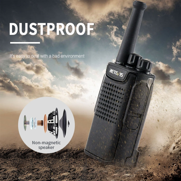 RETEVIS RT67 0.5W PMR446 16CHS Two Way Radio Mini Handheld Walkie Talkie, EU Plug(Black) - Handheld Walkie Talkie by RETEVIS | Online Shopping South Africa | PMC Jewellery | Buy Now Pay Later Mobicred