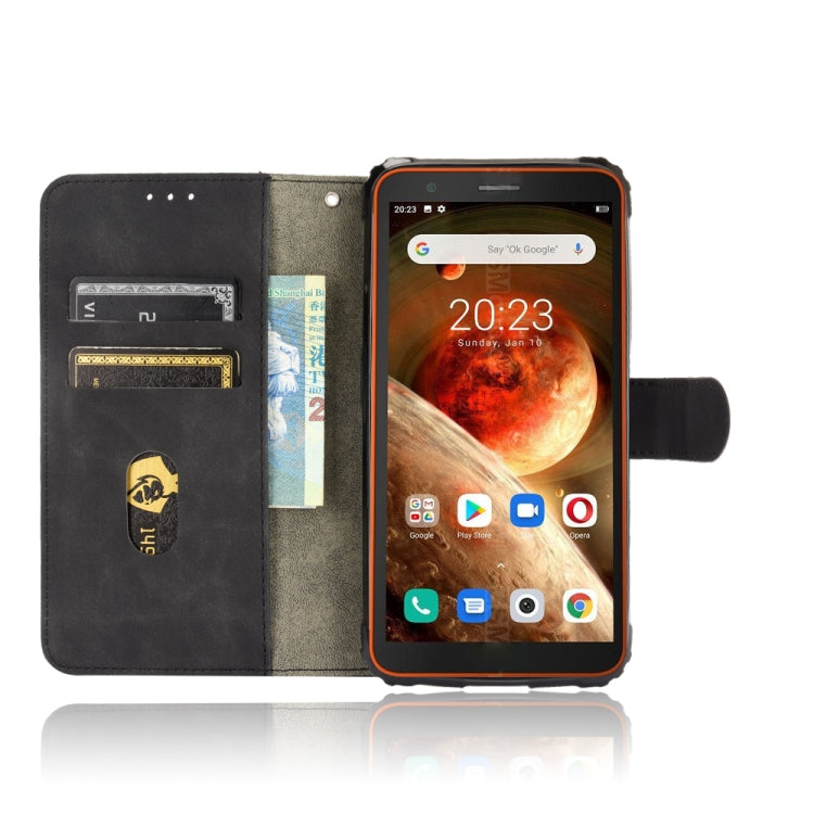 For Blackview BV6600 Solid Color Skin Feel Magnetic Buckle Horizontal Flip Calf Texture PU Leather Case with Holder & Card Slots & Wallet(Black) - More Brand by PMC Jewellery | Online Shopping South Africa | PMC Jewellery | Buy Now Pay Later Mobicred