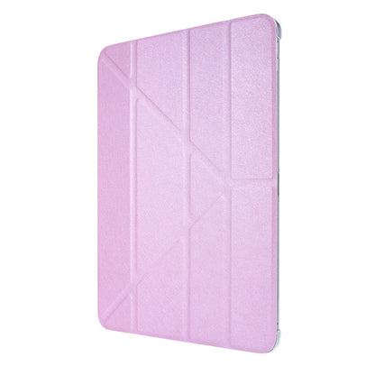 For iPad Air 13 2024 / iPad Pro 12.9 2022 / 2021 Silk Texture Horizontal Deformation Flip Leather Tablet Case with Holder(Pink) - iPad Pro 12.9 (2022/2021) Cases by PMC Jewellery | Online Shopping South Africa | PMC Jewellery | Buy Now Pay Later Mobicred