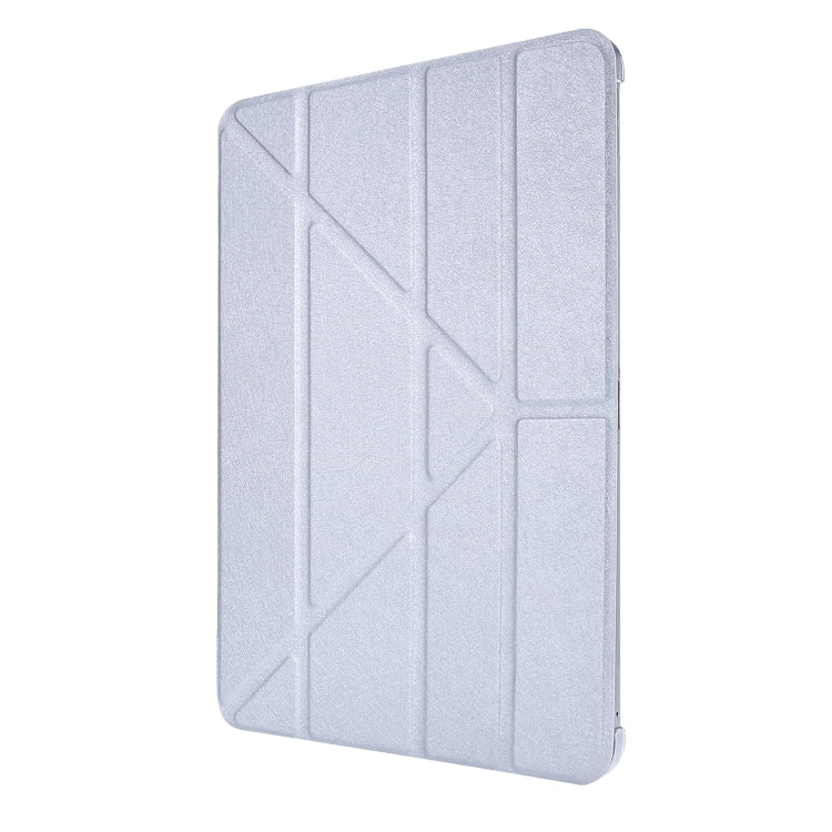 For iPad Air 13 2024 / iPad Pro 12.9 2022 / 2021 Silk Texture Horizontal Deformation Flip Leather Tablet Case with Holder(Silver) - iPad Pro 12.9 (2022/2021) Cases by PMC Jewellery | Online Shopping South Africa | PMC Jewellery | Buy Now Pay Later Mobicred