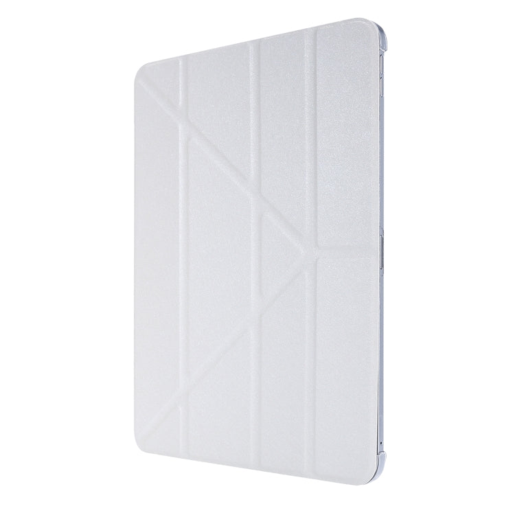 For iPad Air 13 2024 / iPad Pro 12.9 2022 / 2021 Silk Texture Horizontal Deformation Flip Leather Tablet Case with Holder(White) - iPad Pro 12.9 (2022/2021) Cases by PMC Jewellery | Online Shopping South Africa | PMC Jewellery | Buy Now Pay Later Mobicred