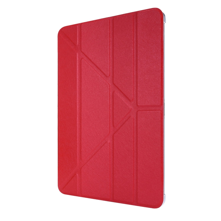 For iPad Air 13 2024 / iPad Pro 12.9 2022 / 2021 Silk Texture Horizontal Deformation Flip Leather Tablet Case with Holder(Rose Red) - iPad Pro 12.9 (2022/2021) Cases by PMC Jewellery | Online Shopping South Africa | PMC Jewellery | Buy Now Pay Later Mobicred