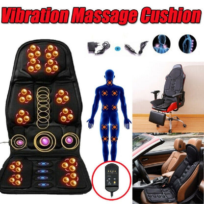 5 Massage Heads 8 Modes Car / Household Multifunctional Whole Body Cervical Massage Seat Cushion, Plug Type:UK Plug(Black) - Seat Accessories by PMC Jewellery | Online Shopping South Africa | PMC Jewellery | Buy Now Pay Later Mobicred