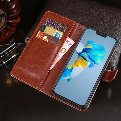 For Cubot C20 idewei Crazy Horse Texture Horizontal Flip Leather Case with Holder & Card Slots & Wallet(Black) - More Brand by idewei | Online Shopping South Africa | PMC Jewellery | Buy Now Pay Later Mobicred