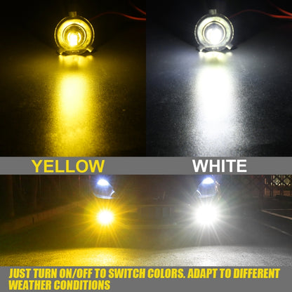 2 PCS V6 H4 DC9-36V 30W 3000LM IP65 Car LED Double Color Fog Light with 30LEDs SMD-2525 Lamp - Fog / Driving Lights by PMC Jewellery | Online Shopping South Africa | PMC Jewellery | Buy Now Pay Later Mobicred