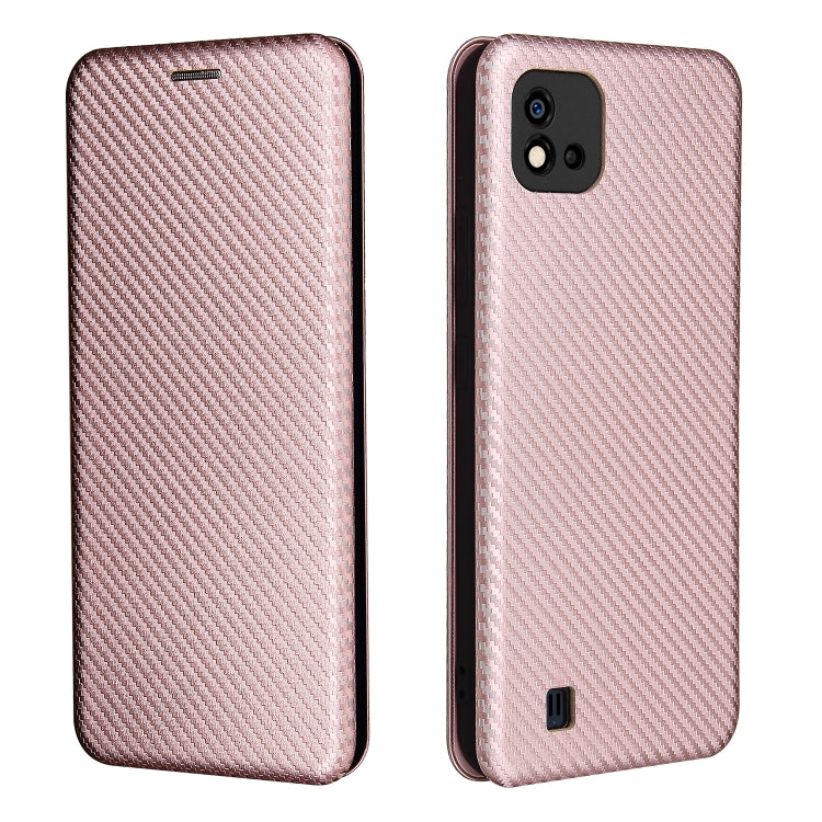 For OPPO Realme C11 2021 Carbon Fiber Texture Horizontal Flip TPU + PC + PU Leather Case with Card Slot(Pink) - Realme Cases by PMC Jewellery | Online Shopping South Africa | PMC Jewellery | Buy Now Pay Later Mobicred