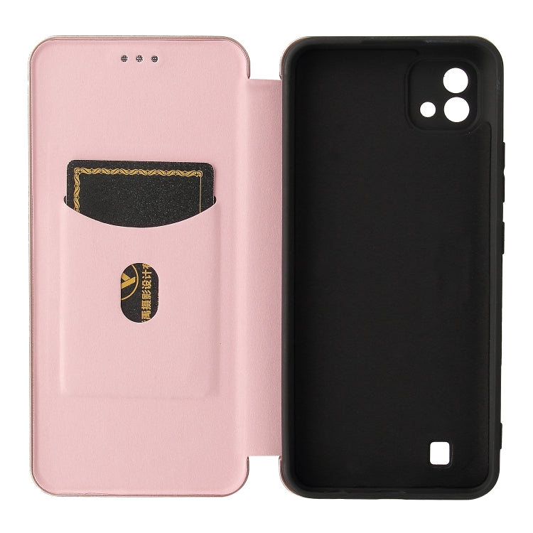 For OPPO Realme C11 2021 Carbon Fiber Texture Horizontal Flip TPU + PC + PU Leather Case with Card Slot(Pink) - Realme Cases by PMC Jewellery | Online Shopping South Africa | PMC Jewellery | Buy Now Pay Later Mobicred