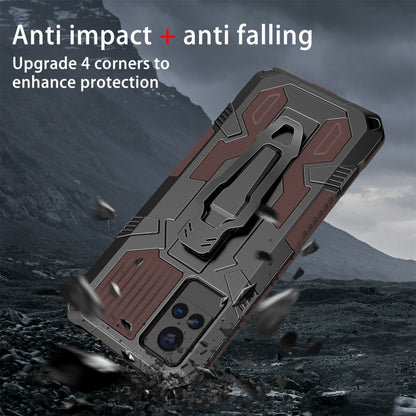 For vivo V21 Armor Warrior Shockproof PC + TPU Protective Case(Brown) - vivo Cases by PMC Jewellery | Online Shopping South Africa | PMC Jewellery