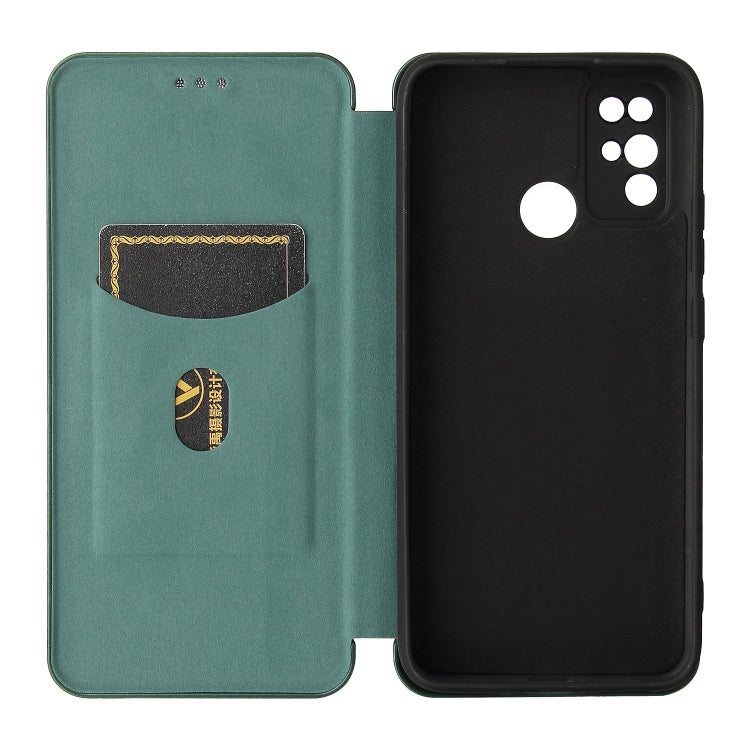 For Doogee X96 Pro Carbon Fiber Texture Horizontal Flip TPU + PC + PU Leather Case with Card Slot(Green) - More Brand by PMC Jewellery | Online Shopping South Africa | PMC Jewellery | Buy Now Pay Later Mobicred