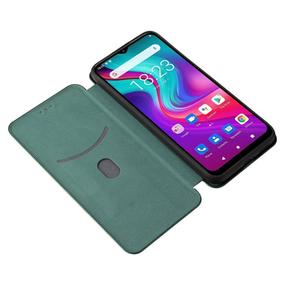 For Doogee X96 Pro Carbon Fiber Texture Horizontal Flip TPU + PC + PU Leather Case with Card Slot(Green) - More Brand by PMC Jewellery | Online Shopping South Africa | PMC Jewellery | Buy Now Pay Later Mobicred