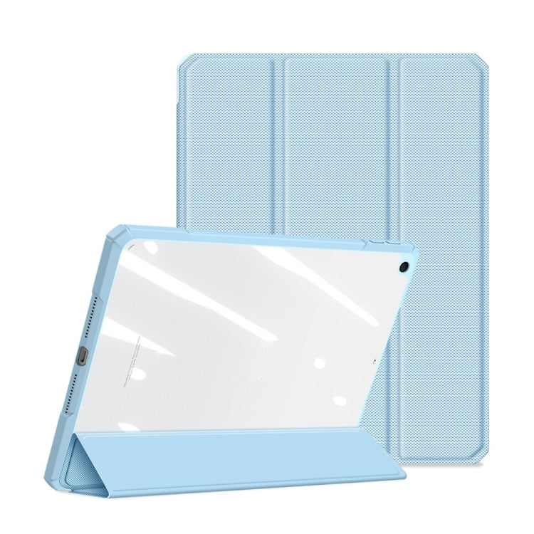 For iPad 10.2 2021 / 2020 / 2019 DUX DUCIS TOBY Series Shockproof PU Leather + PC + TPU Horizontal Flip Case with Holder & Pen Slot & Sleep / Wake-up Function(Blue) - iPad 10.2 Cases by DUX DUCIS | Online Shopping South Africa | PMC Jewellery | Buy Now Pay Later Mobicred