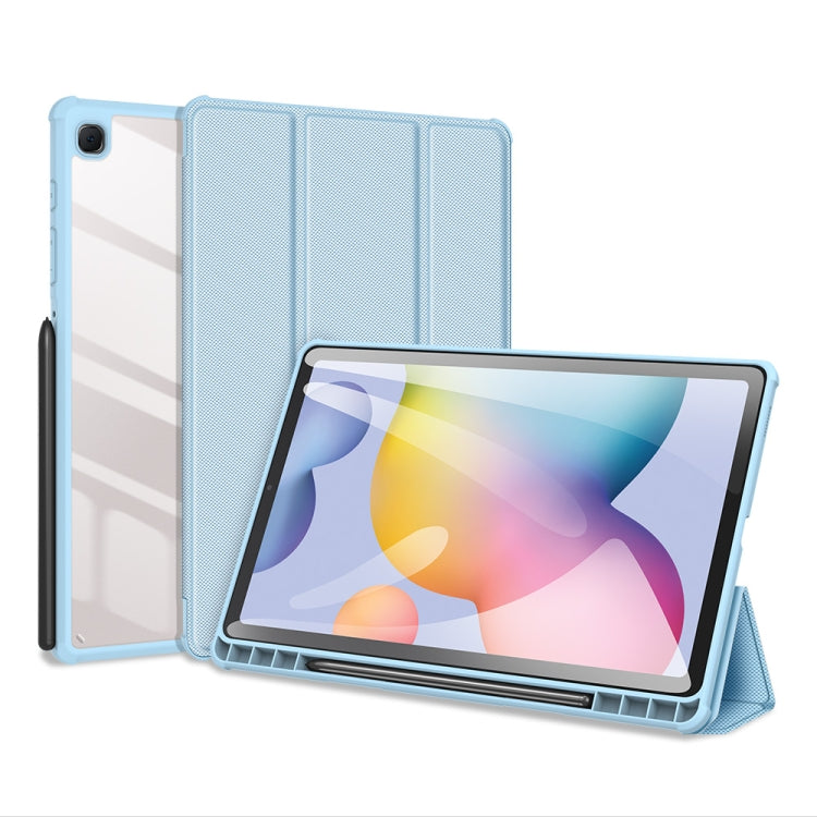 For Samsung Galaxy Tab S6 Lite 2024 / 2020 DUX DUCIS TOBY Series Antiskid PU Leather + PC + TPU Horizontal Flip Case with Holder & Pen Slot & Sleep / Wake-up Function(Blue) - Tab S6 Lite P610 / P615 by DUX DUCIS | Online Shopping South Africa | PMC Jewellery | Buy Now Pay Later Mobicred