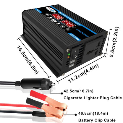 Tang II Generation 12V to 110V 4000W Modified Square Wave Car Power Inverter(Black) - Modified Square Wave by PMC Jewellery | Online Shopping South Africa | PMC Jewellery | Buy Now Pay Later Mobicred