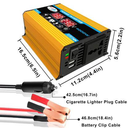 Tang II Generation 12V to 110V 4000W Modified Square Wave Car Power Inverter(Yellow) - Modified Square Wave by PMC Jewellery | Online Shopping South Africa | PMC Jewellery | Buy Now Pay Later Mobicred