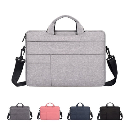 ND05SDJ Oxford Cloth + Nylon Laptop Portable Shoulder Bag, Size:15.6 inch(Hemp Gray) - 15.6 - 17 inch by PMC Jewellery | Online Shopping South Africa | PMC Jewellery | Buy Now Pay Later Mobicred