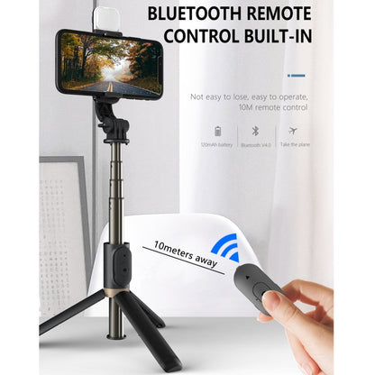 Q03S Fill Light Bluetooth Selfie Stick Tripod Mobile Phone Holder(Black) - Selfie Sticks by PMC Jewellery | Online Shopping South Africa | PMC Jewellery | Buy Now Pay Later Mobicred