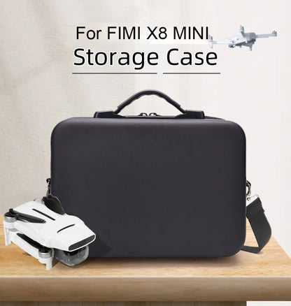 Single Shoulder Storage Bag Shockproof Waterproof Travel Carrying Cover Hard Case for FIMI X8 Mini(Black + Red Liner) -  by PMC Jewellery | Online Shopping South Africa | PMC Jewellery | Buy Now Pay Later Mobicred