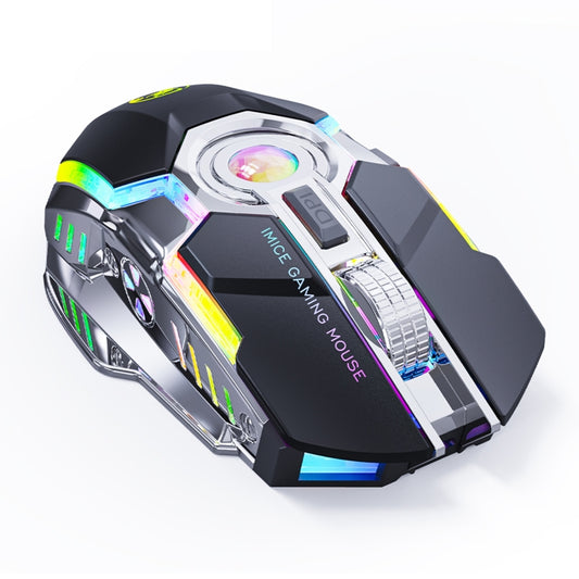 iMICE G7 Colorful Streamer Lights Rechargeable Silent Wireless Mouse(Black) - Wireless Mice by iMICE | Online Shopping South Africa | PMC Jewellery | Buy Now Pay Later Mobicred