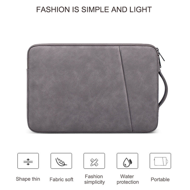 ND08 Sheepskin Notebook Iner Bag, Size:13.3 inch(Deep Space Gray) - 13.3 inch by PMC Jewellery | Online Shopping South Africa | PMC Jewellery | Buy Now Pay Later Mobicred