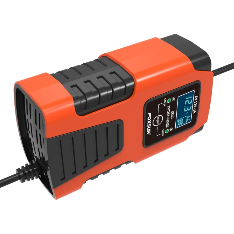 FOXSUR 2A / 6V / 12V Car / Motorcycle 3-stage Full Smart Battery Charger, Plug Type:US Plug(Red) - Battery Charger by FOXSUR | Online Shopping South Africa | PMC Jewellery | Buy Now Pay Later Mobicred