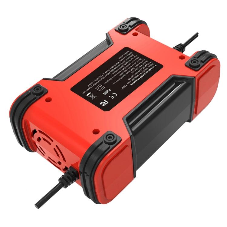 FOXSUR 12A / 12V / 24V Car / Motorcycle 7-stage Lead-acid Battery AGM Charger, Plug Type:JP Plug(Red) - Battery Charger by FOXSUR | Online Shopping South Africa | PMC Jewellery | Buy Now Pay Later Mobicred