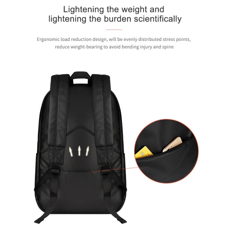 SJ03 13-15.6 inch Universal Large-capacity Laptop Backpack with USB Charging Port & Headphone Port(Black) - Backpack by PMC Jewellery | Online Shopping South Africa | PMC Jewellery | Buy Now Pay Later Mobicred