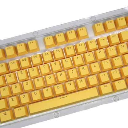 HXSJ P9 104 Keys PBT Color Mechanical Keyboard Keycaps(Yellow) - Other by HXSJ | Online Shopping South Africa | PMC Jewellery | Buy Now Pay Later Mobicred