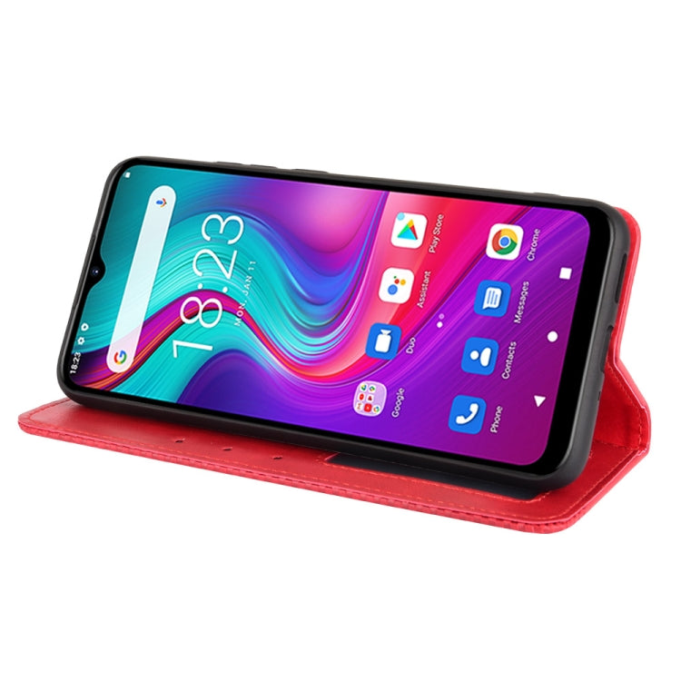 For Doogee X96 Pro Magnetic Buckle Retro Crazy Horse Texture Horizontal Flip Leather Case with Holder & Card Slots & Photo Frame(Red) - More Brand by PMC Jewellery | Online Shopping South Africa | PMC Jewellery | Buy Now Pay Later Mobicred